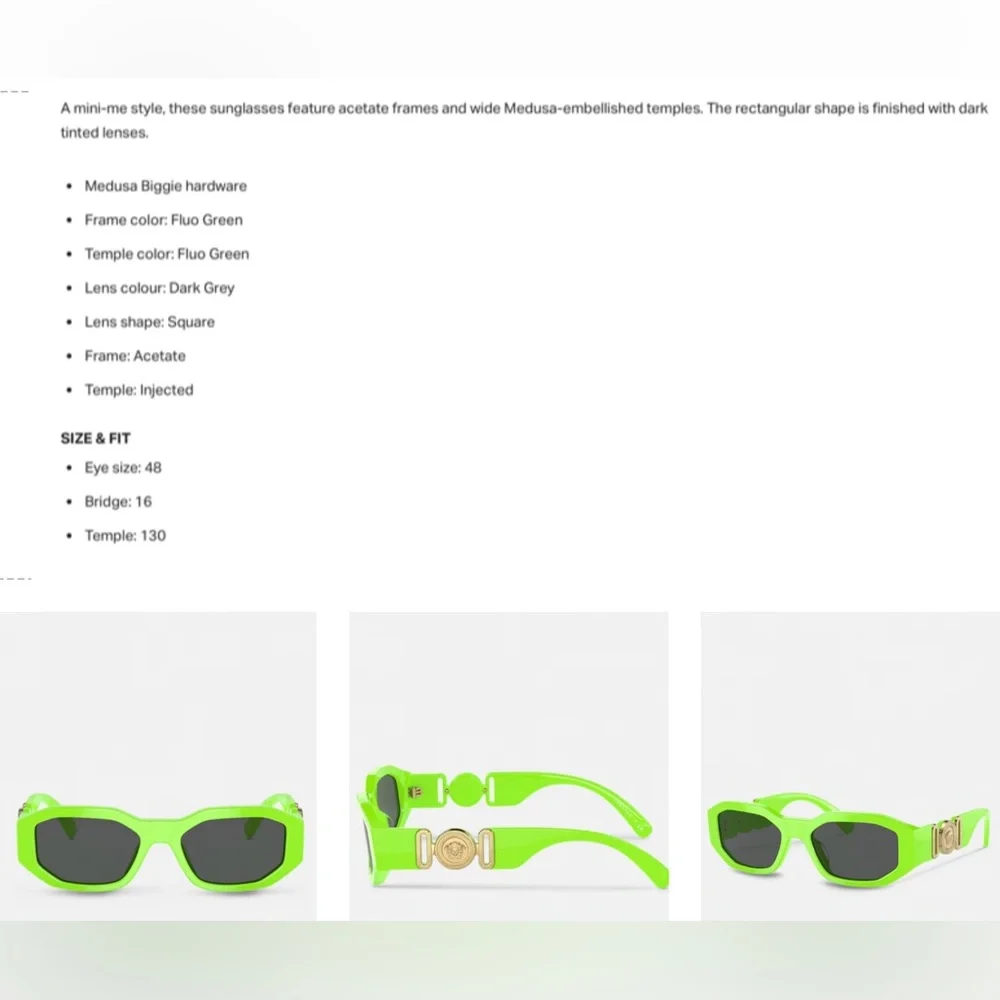 VERSACE CHILDREN BIGGIE MEDUSA SUNGLASSES, MINI ME SUNNIES, SAME QUALITY, FUN